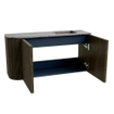 Mondiaz JOYA-DLUX 81.6cm toiletmeubel - ronding links kleur Shadow - Wastafel FAYE positie Rechts Zonder kraangat kleur Sombra. SW1425230