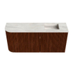 Mondiaz JOYA-DLUX 91.6cm toiletmeubel - ronding links kleur Ruby - Wastafel FAYE positie Rechts 1 kraangat kleur Ostra. SW1423811