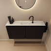 MONDIAZ TURE-DLUX Meuble toilette - 100cm - Urban - EDEN - vasque Opalo - position centrale - 1 trou de robinet SW1104150