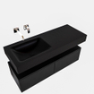 MONDIAZ ALAN 120cm - meuble bas - 2 tiroirs - lavabo suspendu - vasque à gauche - 0 trous de robinetterie - urban SW408685