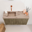 Mondiaz JOYA-DLUX Meuble de salle de bains 70cm - couleur Dusk - Vasque FAYE position Gauche Sans trou de robinet couleur Arena SW1425733