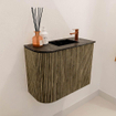 Mondiaz JOYA-DLUX 51.6cm toiletmeubel - ronding links kleur Dusk - Wastafel FAYE positie Rechts 1 kraangat kleur Lava. SW1423254