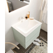 MONDIAZ VICA Ensemble de meuble salle de bain - 60cm - 2 tiroirs - lavabo Cloud central - 1 trou de robinet - solid surface gris SW410761