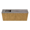 Mondiaz JOYA-DLUX 100cm meuble de salle de bains - couleur Oak - Vasque FAYE position Gauche 1 trou de robinet couleur Oza. SW1424095