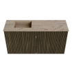 Mondiaz JOYA-DLUX Meuble de toilette 80cm - couleur Shadow - Vasque FAYE position Gauche 1 trou de robinet couleur Arena SW1424803