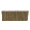 Mondiaz JOYA-DLUX Meuble de salle de bains 111.6cm - arrondi droit couleur Dusk - Vasque FAYE position Gauche 1 trou de robinet couleur Frappe. SW1423184