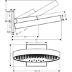 Hansgrohe Rainfinity PowderRain hoofddouche 360 3jet met douchearm 10-30° verticaal kantelbaar Ø36cm chroom SW297602