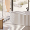 Riho Catching Waves Baignoire îlot - 174x82x56.5cm - White matt SW1185389