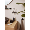 Haceka Aspen Handdoekhaak - dubbel - rond - mat zwart SW654148