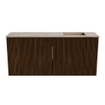 Mondiaz JOYA-DLUX 90cm meuble de salle de bains - couleur Walnut - Vasque FAYE position Droite Sans trou de robinet couleur Arena. SW1424342