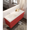 Mondiaz VICA Ensemble de meuble de salle de bain - 120cm - meuble sous-vasque fire - 2 tiroirs - lavabo cloud gauche - 1 trou de robinet - version XL 60cm haut SW1090838