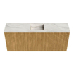 Mondiaz JOYA-DLUX 100cm toiletmeubel - kleur Oak - Wastafel FAYE positie Midden 1 kraangat kleur Ostra. SW1422210
