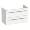 BRAUER Trust wastafelonderkast ondiep 80 excl. opbouwgrepen 2 softclose lades en 1 sifon uitsparing - mat wit SW1204122