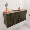 Mondiaz JOYA-DLUX Meuble de salle de bains 80cm - couleur Shadow - Vasque FAYE position Milieu 1 trou de robinet couleur Arena SW1424796