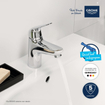 GROHE Swift QuickFix Wastafelkraan - s-size - met push open waste - chroom SW1109189