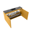 MONDIAZ TURE-DLUX meuble WC 100 cm Ocher. EDEN lavabo Lava position centrale. Avec 1 trou de robinet. SW1103907