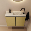 MONDIAZ TURE-DLUX Meuble toilette - 60cm - Oro - EDEN - vasque Ostra - position droite - 1 trou de robinet SW1104977