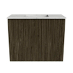 Mondiaz JOYA-DLUX 50cm toiletmeubel - kleur Shadow - Wastafel FAYE positie Midden Zonder kraangat kleur Opalo. SW1422891