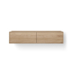 Looox Wood collection Meuble sous lavabo en bois avec 2 tiroirs 140x30x46cm chêne - vieux gris SW546694