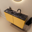 MONDIAZ TURE-DLUX Meuble toilette - 80cm - Ocher - EDEN - vasque Lava - position centrale - 1 trou de robinet SW1103888