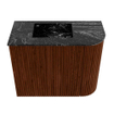 Mondiaz JOYA-DLUX 51.6cm toiletmeubel - ronding rechts kleur Ruby - Wastafel FAYE positie Links Zonder kraangat kleur Lava. SW1423659