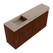 Mondiaz JOYA-DLUX Meuble WC - arrondi droit couleur Ruby - Vasque FAYE position Gauche Sans trou de robinet couleur Saba SW1425618