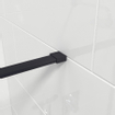 Saniclass Bellini Paroi de douche italienne 110x200cm verre de sécurité Fumé anticalcaire avec cadre autour Noir mat SW491675