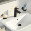 GROHE Start Robinet de lavabo - montage apparente - bec 12,1 cm - taille M - vidage à tirette - noir mat SW1126691