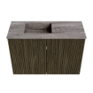 Mondiaz JOYA-DLUX 60cm toiletmeubel - kleur Shadow - Wastafel FAYE positie Links 1 kraangat kleur Oza. SW1425031
