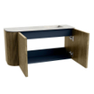 Mondiaz JOYA-DLUX 81.6cm toiletmeubel - ronding links kleur Dusk - Wastafel FAYE positie Rechts 1 kraangat kleur Ostra. SW1423406