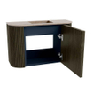 Mondiaz JOYA-DLUX 63.2cm toiletmeubel - ronding links en rechts kleur Shadow - Wastafel FAYE positie Midden Zonder kraangat kleur Saba. SW1425161