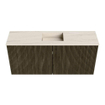 Mondiaz JOYA-DLUX 90cm meuble de salle de bains - couleur Shadow - Vasque FAYE position Milieu 1 trou de robinet couleur Meli. SW1424880
