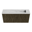 Mondiaz JOYA-DLUX 90cm meuble de salle de bains - couleur Shadow - Vasque FAYE position Droite Sans trou de robinet couleur Opalo SW1422928