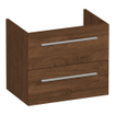 BRAUER Trust meuble sous lavabo peu profond 60 excl. poignées à poser 2 tiroirs softclose et 1 découpe pour le siphon - Forêt Cacao SW1204081