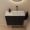 MONDIAZ TURE-DLUX Meuble toilette - 60cm - Urban - EDEN - vasque Opalo - position droite - sans trou de robinet SW1104163