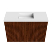 Mondiaz JOYA 60cm toiletmeubel - kleur Ruby - Wastafel FAYE positie Midden Zonder kraangat kleur Talc. SW1421734