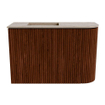 Mondiaz JOYA-DLUX Meuble de toilette 61,6cm - arrondi droit couleur Ruby - Vasque FAYE position Gauche 1 trou de robinet couleur Arena SW1425288