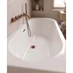 ZEZA Grand half vrijstaand hoekbad - links - 180x80x58cm - met afvoer - acryl - glans wit SW1030592