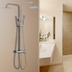 Xellanz Twenty eco ensemble de douche à effet pluie thermostatique apparent rond chrome SW484775