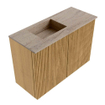 Mondiaz JOYA-DLUX 60cm meuble de salle de bains - couleur Oak - Vasque FAYE position Gauche 1 trou de robinet couleur Saba. SW1424161