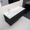 MONDIAZ VICA Ensemble de meuble salle de bain - 120cm - 2 tiroirs - lavabo Moon gauche - 1 trou de robinet - solid surface urban SW410172