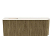 Mondiaz JOYA-DLUX Meuble de toilette 111.6cm - arrondi droit couleur Dusk - Vasque FAYE position Gauche Sans trou de robinet couleur Meli. SW1425861