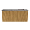 Mondiaz JOYA-DLUX 90cm meuble de salle de bains - couleur Oak - Vasque FAYE position Droite 1 trou de robinet couleur Sombra. SW1424261