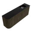 Mondiaz JOYA 101.6cm toiletmeubel - ronding links kleur Shadow - Wastafel FAYE positie Rechts 1 kraangat kleur Urban. SW1421518