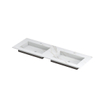 INK Post lavabo - 140x45x1cm - 2 vasques - 2 trous de robinet - céramique Calacatta mat SW693482