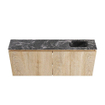 MONDIAZ TURE-DLUX meuble WC 120 cm Washed Oak. Lavabo EDEN Lava position à droite. Sans trou de robinet. SW1104123