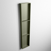 Mondiaz Easy niche 29,5x149,5x8cm - encastrable/sur meuble - 3 compartiments ouverts - Solid Surface - Armée SW643878