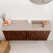 Mondiaz JOYA-DLUX Meuble de toilette 90cm - couleur Ruby - Vasque FAYE position Droite 1 trou de robinet couleur Saba SW1425596