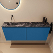 MONDIAZ TURE-DLUX Meuble toilette - 120cm - Jeans - EDEN - vasque Lava - position gauche - sans trou de robinet SW1103905