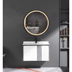 Adema Lonato Badkamerspiegel - rond - diameter 60cm - geïntegreerde LED verlichting - spiegelverwarming - infraroodbediening - mat zwart SW643228